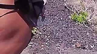 Outdoor Blowjob at the End of a Naked Hiking & Pee
