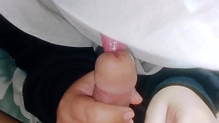 Indonesian hijab woman comes home from work and immediately asks to be fucked