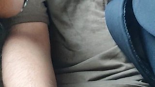 She Lovess to Give Me Handjob on Bus