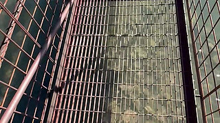 Foot Fetish Outdoor Bridge Crossing