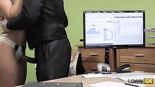 Loan4k. skimpy and jaw-dropping store secretary has wild sex