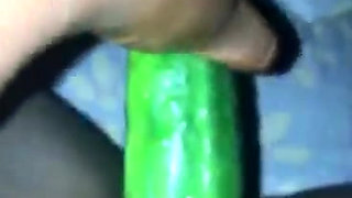 Extra Large Cucumber making me Squirt and Cum
