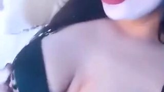 Homemade video of a solo brunette with big tits having fun