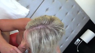 Blonde bombshell expresses her passion for hardcore action