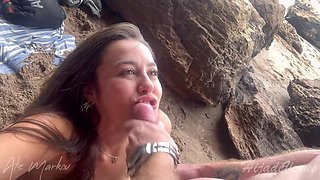 Hijadevenus Invited Me to a Nude Beach... She Made Cum Twice!