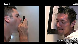 Handsome horny str8 visits gay gloryhole