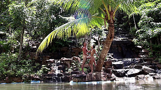 Alone in a Waterfall
