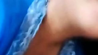 Slutty amateur flashing her big boobs in the backseat