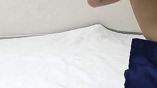 A Japanese Girl in Wedgie Thong Panties Cleans Her Apartment While Repeatedly Fixing Her Big Tits That Stick Out of Her T-shirt