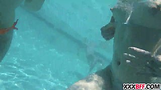 Best friends having a pool fest
