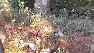 Public Outdoor Sloppy Blowjob - Almost Caught