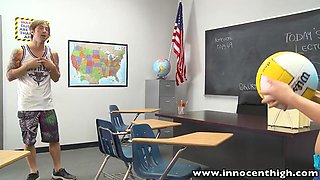 InnocentHigh Perky tits tattooed volleyball athlete classroom fuc