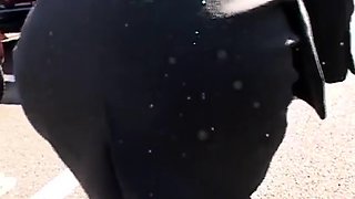 Amateur jock ass rammed outdoors