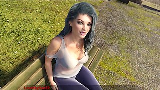 Kinky public yoga session with Loveskysan69real in the Away From Home series