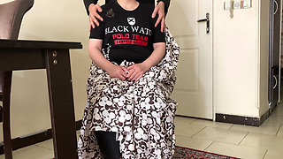 Iranian hijab milf came to my house