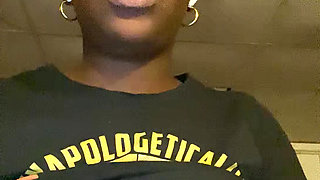The young busty titted black girl at work sends you this naughty video for boobie tuesday!