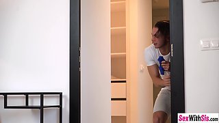 My big breasts stepsister gives a oral sex