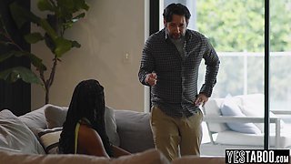 Frustrated cuck fucks big butted ebony mature