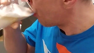 Coffee with Bull Cum for My Cuckold Husband Dual Camera