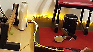 Lave in Leather Sack Part 1 - MILF Domina Teases Bound Cock Edging Denial BDSM