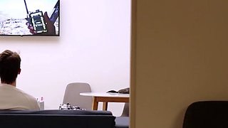 Russian Brunette Amateur in CyberFUCK Parody