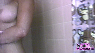 Beach Bikini Model Strips Nude and Showers