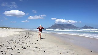 Stripping and Frolicking on the Beach
