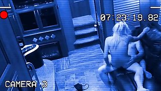 Hidden camera shows cheating blonde wife having se