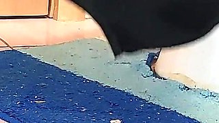 Amateur Mom Doing Yoga Naked, Hairy Pussy, Big Ass, Big Tits.