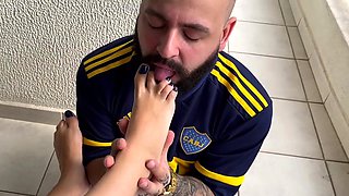 Sexy blonde femdom babes strapon rams fetish ass