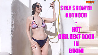 Sexy Shower Outdoor - Hot Girl Next Door in Bikini