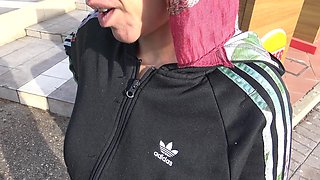 This Muslim Woman Is Hungry! Turkish MILF Gives Me a Handjob for a Burger!
