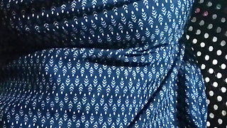 South Indian Beauty Massaging Her Hot Boobs with Oil