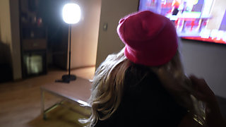 BIMBO GAMER GIRL Gets FUCKED and SUCKS COCK Playing FORTNITE