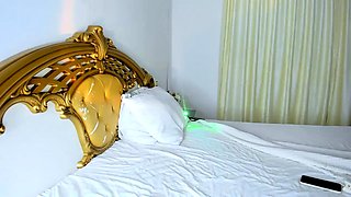 Cute curly brunette solo webcam masturbation