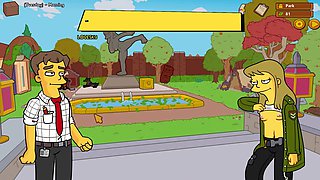 Cartoon MILF Marge Simpson gets it on in sexy lingerie with her animated friends