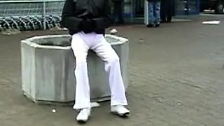 Busty Czech amateur fucks outdoor in public