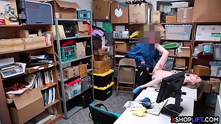 Russian slender shoplifting teen got punish fucked