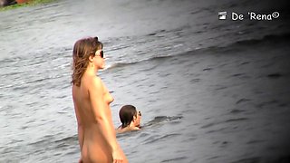 Girls get naked on the nude beach