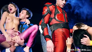 Xander Corvus, Lucas Frost And Abigail Mac - A Hot Cosplay Xxx Version Power Bangers For Real Geeks!