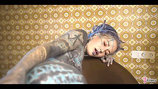 Anuskatzz testing a fuck machine in her ass