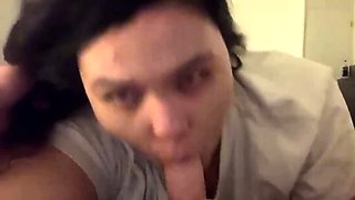 Sucking Him Off POV - Amateur Blowjob Video