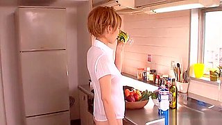 Asian beauty, Hatano Yui in pov kitchen sex play