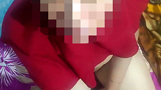My Big Dick Gets Blowjob by Beautiful Red Hijab Teacher