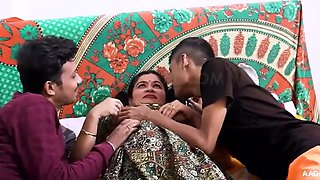 Indian chunky mom gangbang heart-stopping xxx video