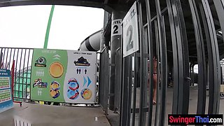 Waterpark fun and exciting sex at home after