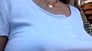 Didi milks her perky titties and shows hairy pussy