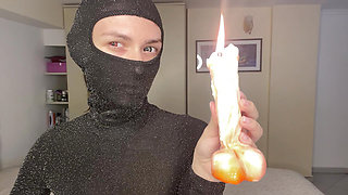 Masked Candle Tease, Soft Femdom & Erotic Play with Toy Flame, Daniella's OF Preview