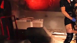 Pt1 Slave Training in a Basement & Double Domination: Sissy Fucked, Slave Whipped - Mistress Julia & Diane K