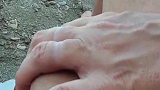 Flashing Dick in Public - My Wife Jerks My Dick in Front O...er in a Nudist Beach with People Near - Omg Caught!!!